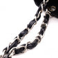 CHANEL PST Matelassé Shoulder Bag, Leather, Black with Silver Hardware