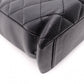 CHANEL PST Matelassé Shoulder Bag, Leather, Black with Silver Hardware