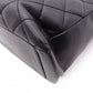 CHANEL PST Matelassé Shoulder Bag, Leather, Black with Silver Hardware