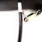 Salvatore Ferragamo Gancini Handbag, Leather, Black, 2-Way, Gold Hardware
