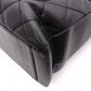 CHANEL PST Matelassé Shoulder Bag, Leather, Black with Silver Hardware