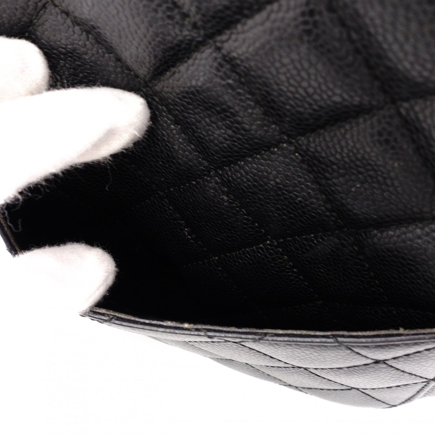 CHANEL PST Matelassé Shoulder Bag, Leather, Black with Silver Hardware