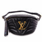 LOUIS VUITTON M53750 New Wave Bum Bag, Shoulder Bag, Leather, Black, LV Gold Hardware