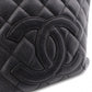 CHANEL PST Matelassé Shoulder Bag, Leather, Black with Silver Hardware