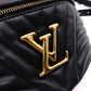 LOUIS VUITTON M53750 New Wave Bum Bag, Shoulder Bag, Leather, Black, LV Gold Hardware