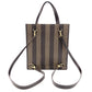 FENDI Pecan 2-Way Backpack Handbag Brown × Black PVC Leather R8020285