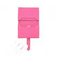 HERMES Birkin Mini Card Case, Leather, Pink, □L Stamped, Silver Hardware