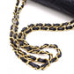 CHANEL Double Flap Matelassé Classic Shoulder Bag, Leather, Navy, Gold Hardware