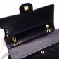 CHANEL Double Flap Matelassé Classic Shoulder Bag, Leather, Navy, Gold Hardware