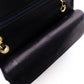 CHANEL Double Flap Matelassé Classic Shoulder Bag, Leather, Navy, Gold Hardware