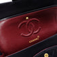 CHANEL Double Flap Matelassé Classic Shoulder Bag, Leather, Navy, Gold Hardware