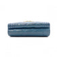 CHANEL Lambskin Boy Chanel Tri-fold Wallet, Leather, Turquoise Blue, Wallet, Coin Purse