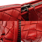 Bottega Veneta Intrecciato Shoulder Bag Red Leather Crossbody 7-9-394
