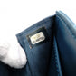 CHANEL Lambskin Boy Chanel Tri-fold Wallet, Leather, Turquoise Blue, Wallet, Coin Purse