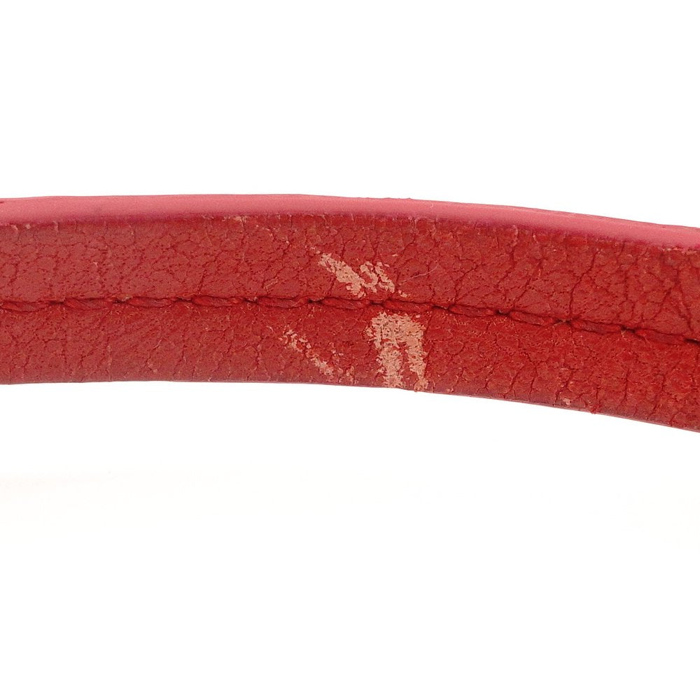 Bottega Veneta Intrecciato Shoulder Bag Red Leather Crossbody 7-9-394