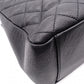 CHANEL GST Matelassé Caviar Leather Shoulder Bag, Black Leather with Silver Hardware