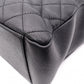 CHANEL GST Matelassé Caviar Leather Shoulder Bag, Black Leather with Silver Hardware