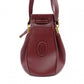 CARTIER Vintage Must Line Shoulder Bag, Leather, Red, Crossbody