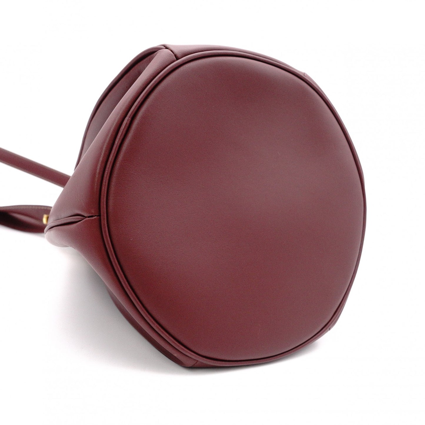 CARTIER Vintage Must Line Shoulder Bag, Leather, Red, Crossbody