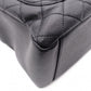 CHANEL GST Matelassé Caviar Leather Shoulder Bag, Black Leather with Silver Hardware