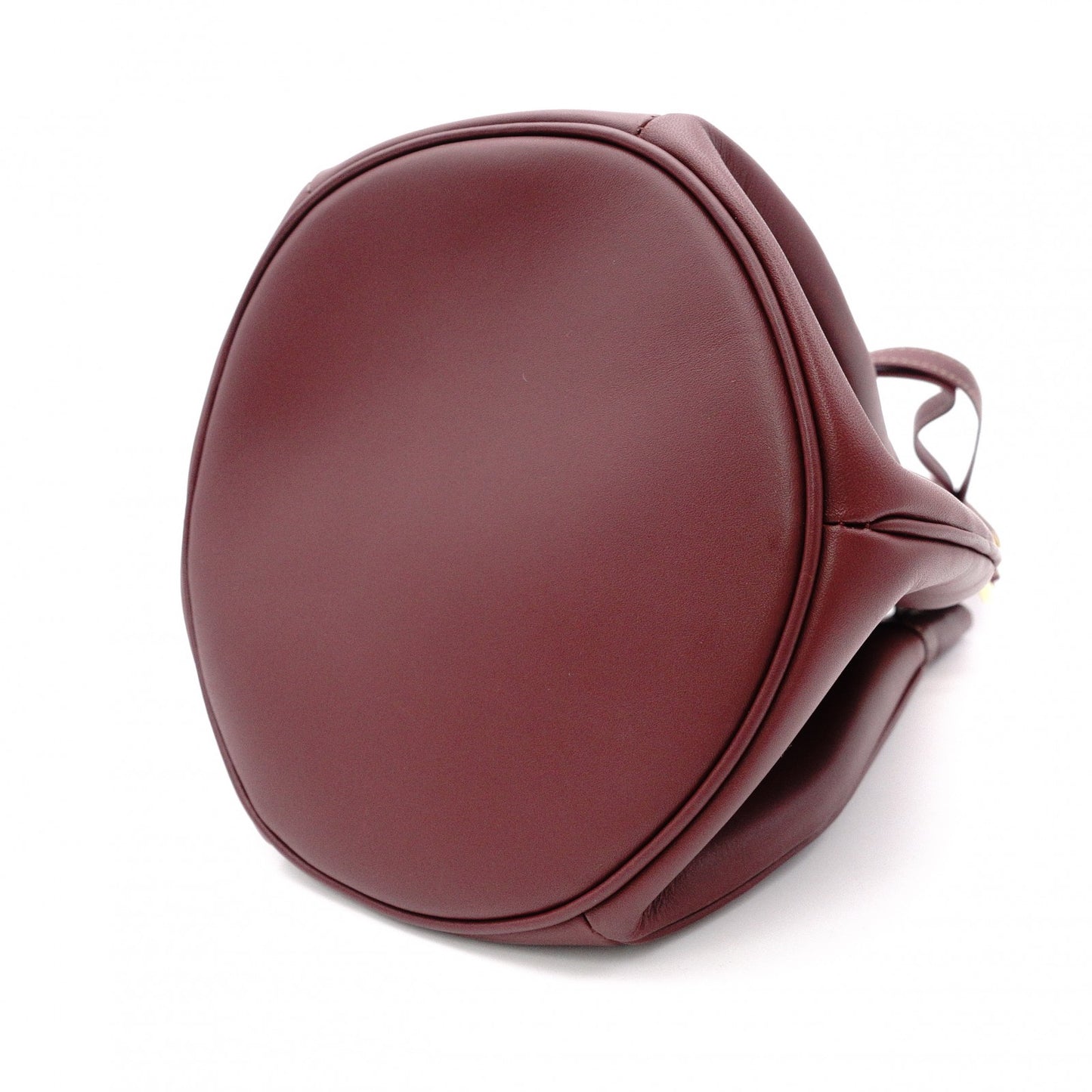 CARTIER Vintage Must Line Shoulder Bag, Leather, Red, Crossbody