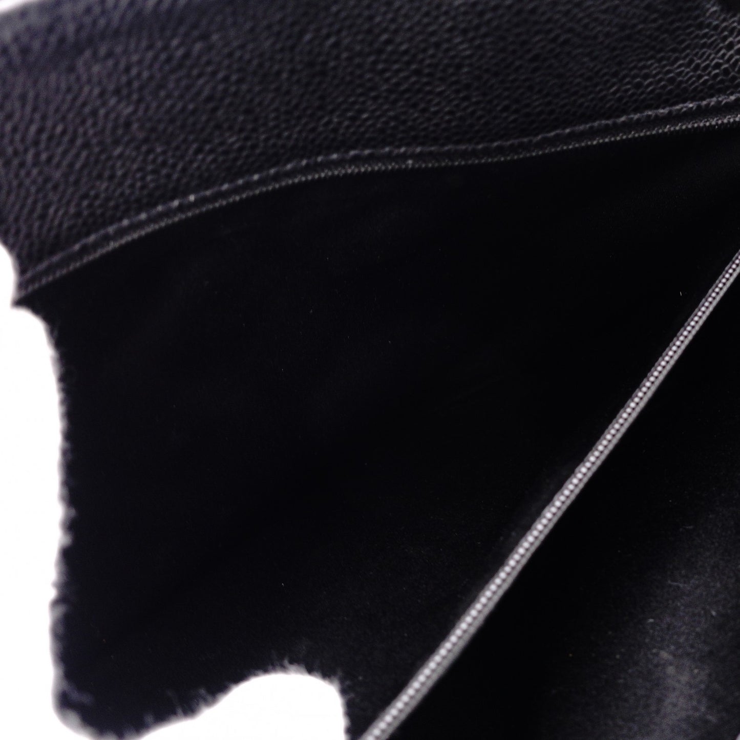 CHANEL GST Matelassé Caviar Leather Shoulder Bag, Black Leather with Silver Hardware