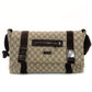 GUCCI Messenger Shoulder Bag GG Supreme Beige × Brown Crossbody Men's PVC 7-7-781