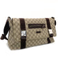 GUCCI Messenger Shoulder Bag GG Supreme Beige × Brown Crossbody Men's PVC 7-7-781