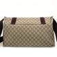GUCCI Messenger Shoulder Bag GG Supreme Beige × Brown Crossbody Men's PVC 7-7-781