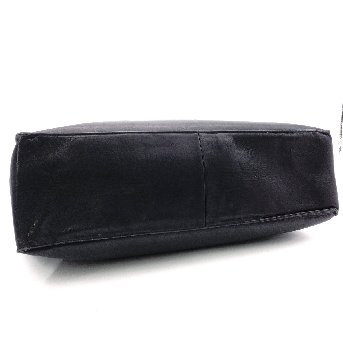 CHANEL Coco Logo Lambskin Shoulder Bag, Leather, Black, Women's, Vintage, CC Logo, Gold Hardware