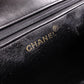 CHANEL Coco Logo Lambskin Shoulder Bag, Leather, Black, Women's, Vintage, CC Logo, Gold Hardware