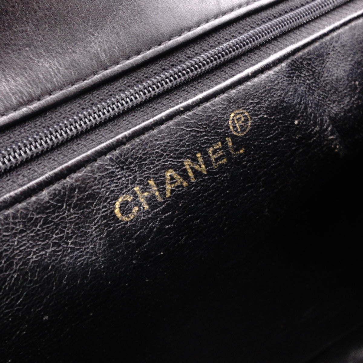 CHANEL Coco Logo Lambskin Shoulder Bag, Leather, Black, Women's, Vintage, CC Logo, Gold Hardware