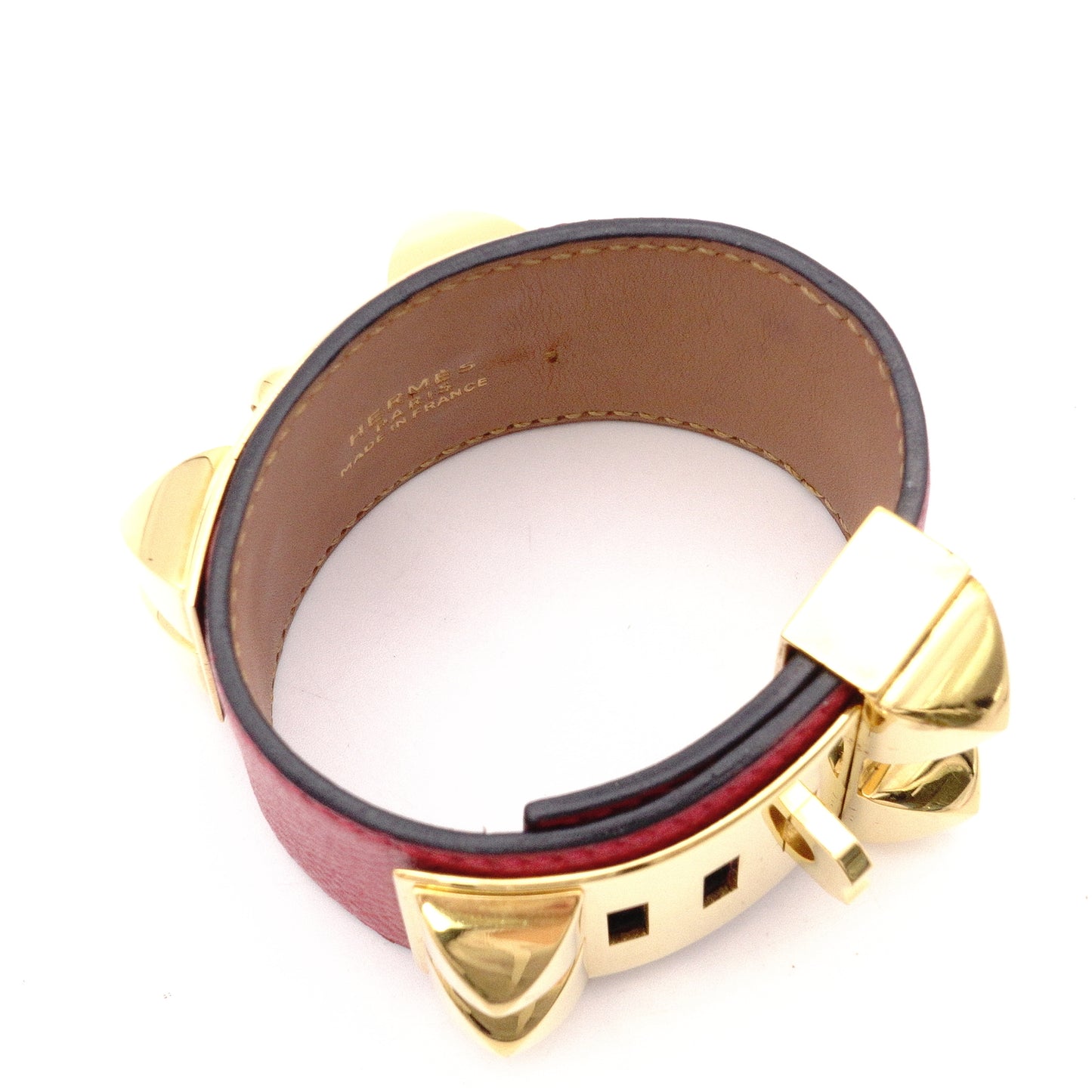 HERMES Hermès Collier d'Orient Bracelet, Metal, Red Gold, Women's, Gold Hardware, Bangle