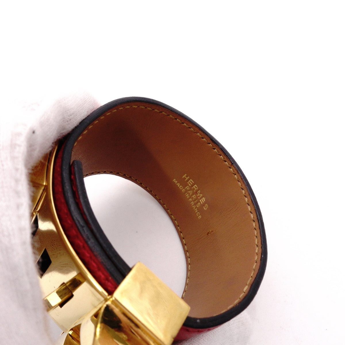 HERMES Hermès Collier d'Orient Bracelet, Metal, Red Gold, Women's, Gold Hardware, Bangle