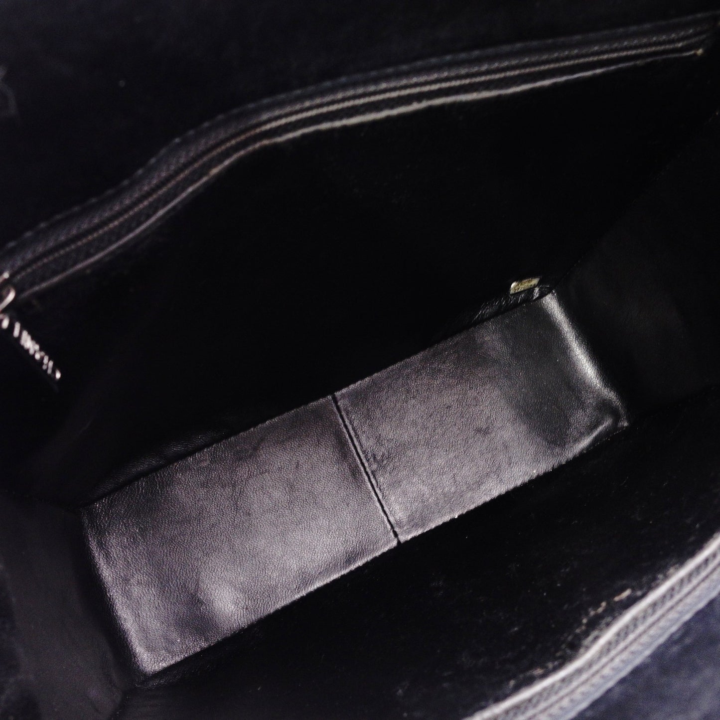 CHANEL Choco Bar Shoulder Bag, Patent Leather, Black Tote Bag