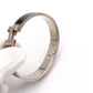 HERMES Click-Clack Bracelet, Metal, Black and Silver, Women's, H Logo, Click-H, Approx. 16 cm