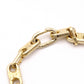 CELINE Macadam Bracelet, Metal, Gold, Women's, Logo, Vintage