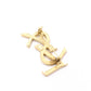 YVES SAINT LAURENT Yves Saint Laurent Brooch, Metal/Rhinestone, Gold, YSL