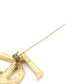 YVES SAINT LAURENT Yves Saint Laurent Brooch, Metal/Rhinestone, Gold, YSL