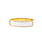 HERMES Click-Clack Bracelet, Metal, Gold and White, Women's, Size Approx. 16 cm, Click-H, H Logo