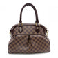 LOUIS VUITTON Trevi PM Damier Ébène Handbag / 2-Way Shoulder Bag, PVC/Leather, Brown, Women's