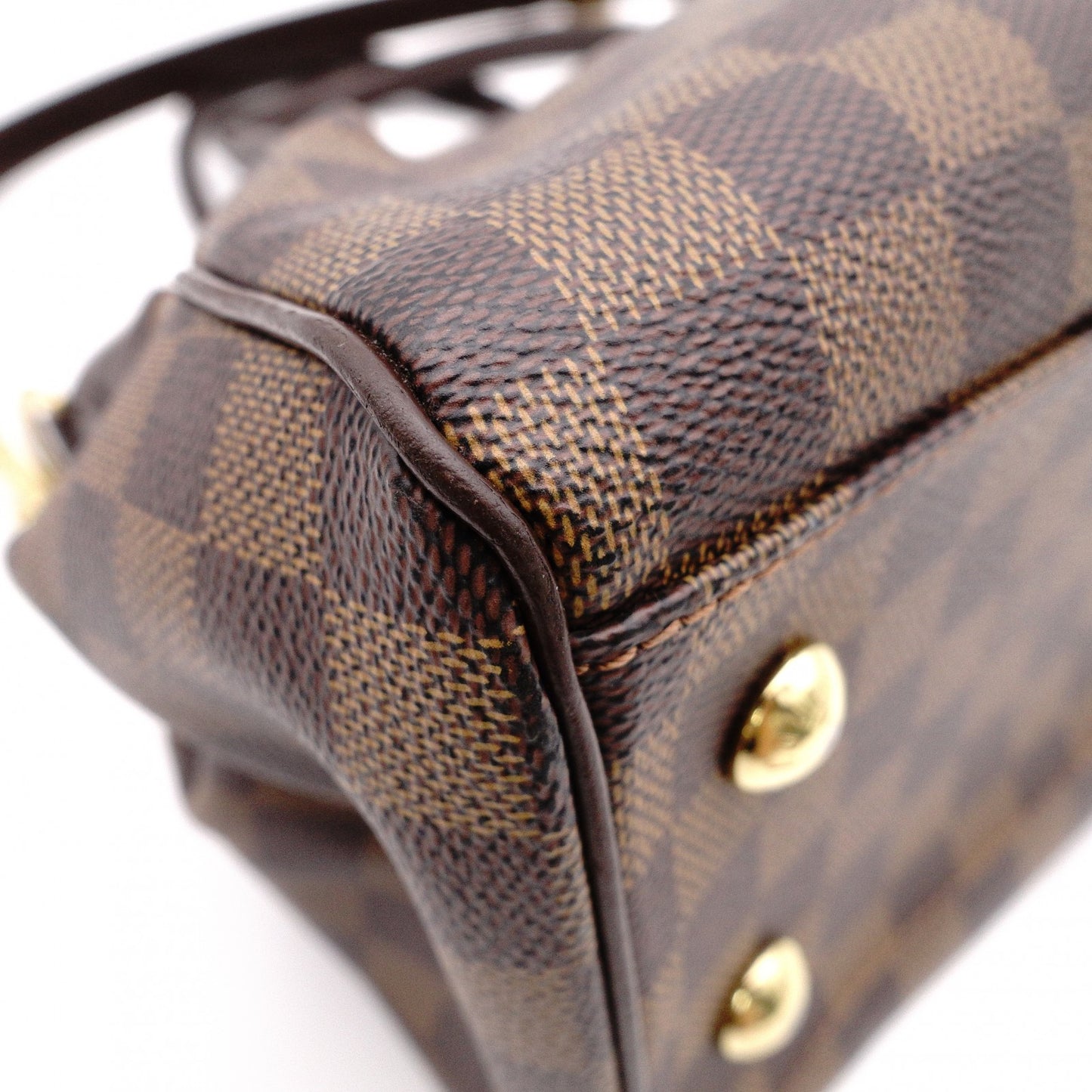 LOUIS VUITTON Trevi PM Damier Ébène Handbag / 2-Way Shoulder Bag, PVC/Leather, Brown, Women's
