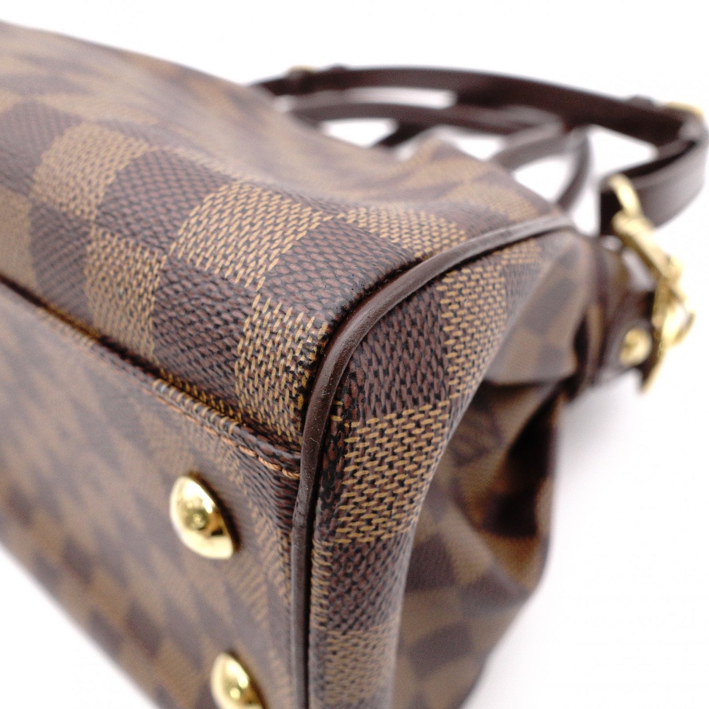 LOUIS VUITTON Trevi PM Damier Ébène Handbag / 2-Way Shoulder Bag, PVC/Leather, Brown, Women's