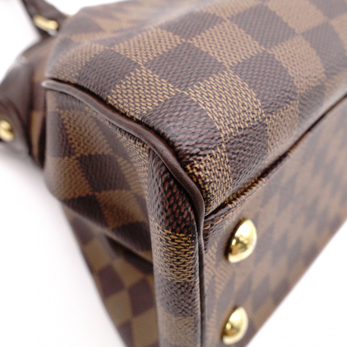 LOUIS VUITTON Trevi PM Damier Ébène Handbag / 2-Way Shoulder Bag, PVC/Leather, Brown, Women's