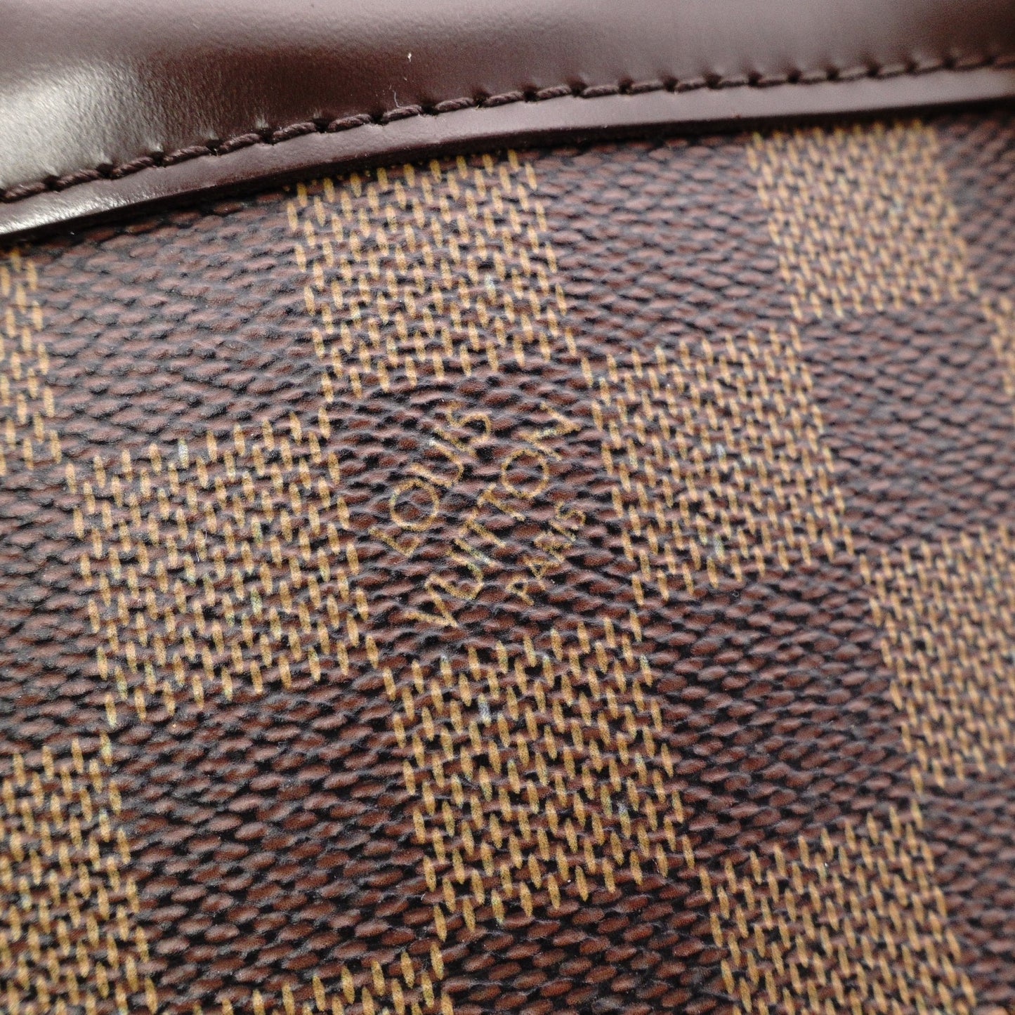 LOUIS VUITTON Trevi PM Damier Ébène Handbag / 2-Way Shoulder Bag, PVC/Leather, Brown, Women's
