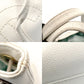 CHANEL Coco Mark Drawstring Tote Caviar Leather Shoulder Bag White Vintage CC Logo 7-9-173