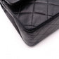 CHANEL Double Flap Matelassé Classic Lambskin Shoulder Bag, Leather, Black with Gold Hardware