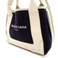 BALENCIAGA Navy Cabas Handbag Canvas Navy