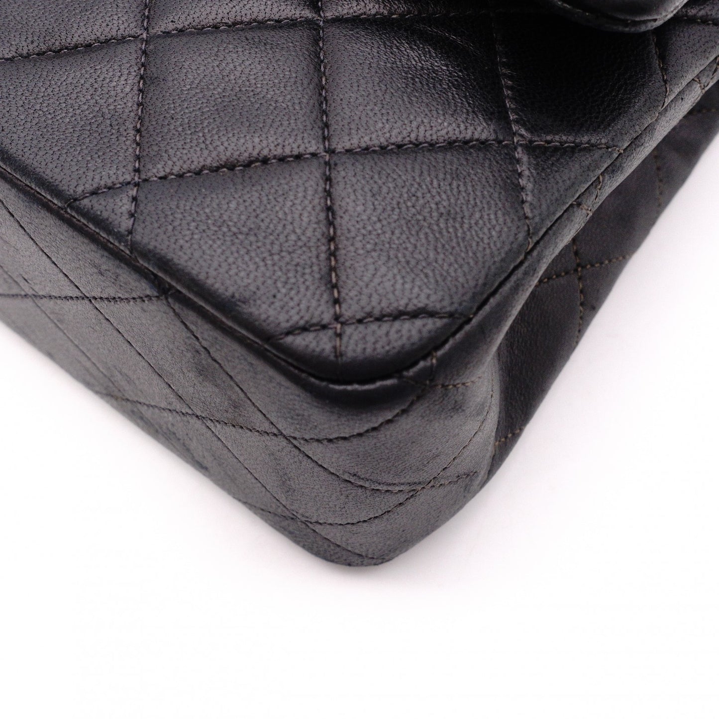 CHANEL Double Flap Matelassé Classic Lambskin Shoulder Bag, Leather, Black with Gold Hardware