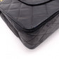 CHANEL Double Flap Matelassé Classic Lambskin Shoulder Bag, Leather, Black with Gold Hardware